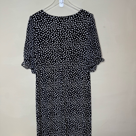 Connected Apparel Womens Petites Sheer Sleeve Jersey Sheath Dress size 16 - Picture 3 of 7